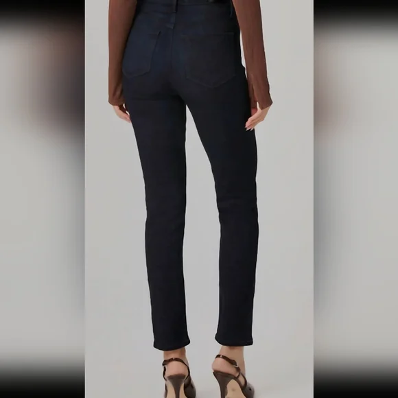 PAIGE GEMMA LEATHER-LIKE SKINNY LEG HIGH RISE JEANS 27 $229 - Picture 7 of 15